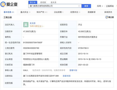 美圖公司澄清 被罰關閉的美圖秀秀網(wǎng)與集團旗下美圖秀秀無關，涉及計算機軟件開發(fā)